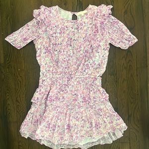 LOVESHACKFANCY FLORAL DRESS OPEN BACK XS